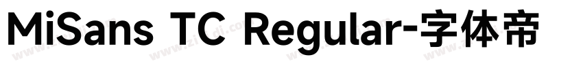 MiSans TC Regular字体转换
